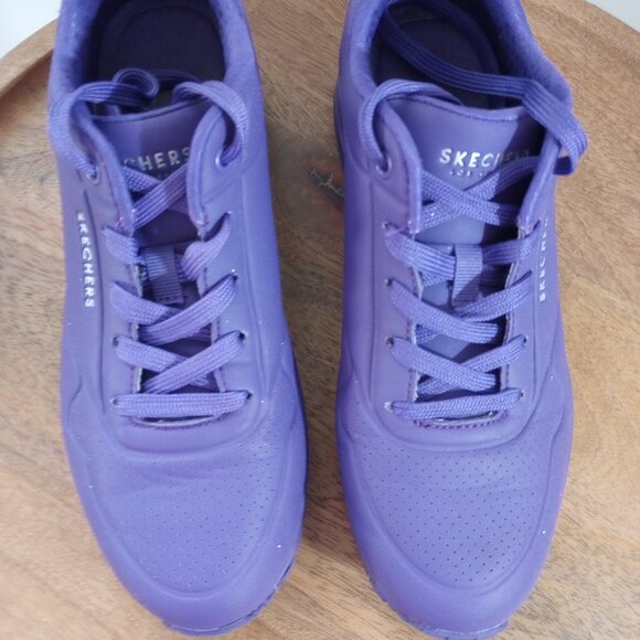 Skechers Uno Night Shades Purple Sneakers Size 7.5, EUC - Picture 2 of 4